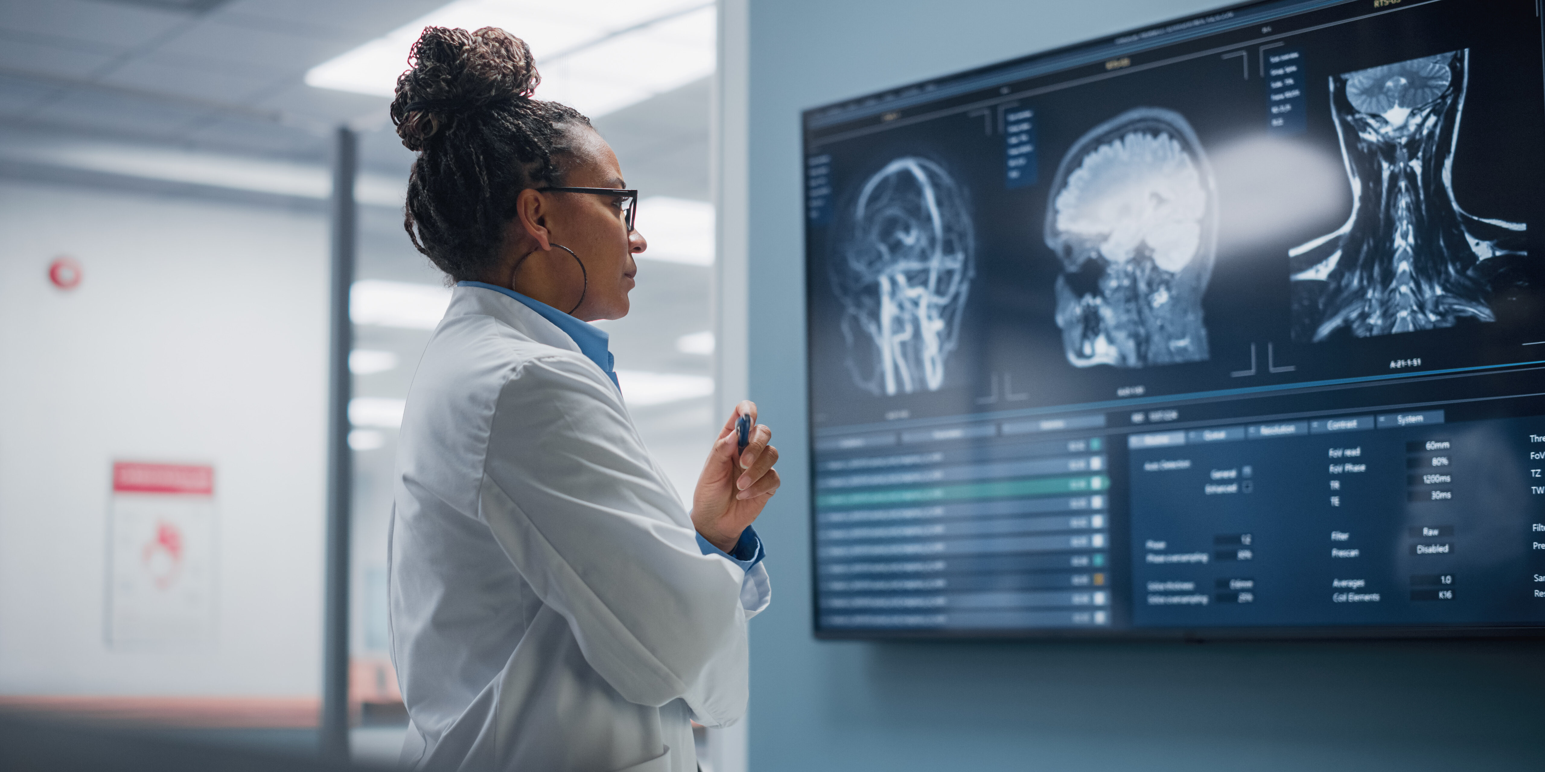 Medical Science Hospital: Confident Black Female Neurologist, Ne